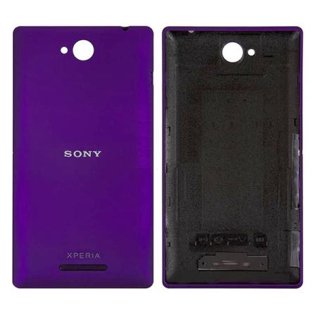 Задняя панель корпуса для Sony C2305 S39h Xperia C, фиолетовая (Класс B)