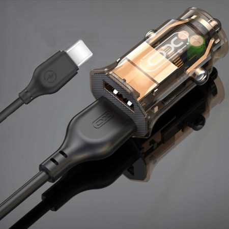 Автомобильное зарядное устройство XO CC49 2.4A 2USB Brown