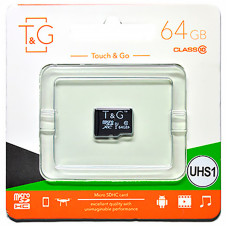 Карта памяти microSDHC 64Gb T&G (UHS-1)(Class 10) (Класс B)