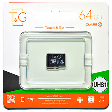 Карта памяти microSDHC 64Gb T&G (UHS-1)(Class 10) (Класс B)