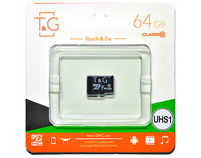 Карта памяти microSDHC 64Gb T&G (UHS-1)(Class 10)