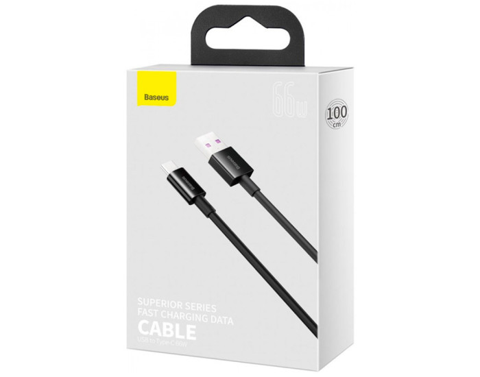 Кабель USB Baseus Superior Series Fast Charging Data Cable USB to Type-C (66W/1m) Black (CATYS-01) 