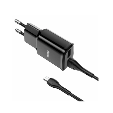 Сетевое зарядное устройство Hoco C88A (2USB / 2.4A) с кабелем MicroUSB Черный