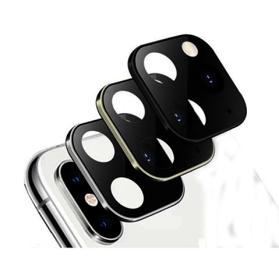 Защитное стекло-муляж для камеры iPhone XS Max Gold