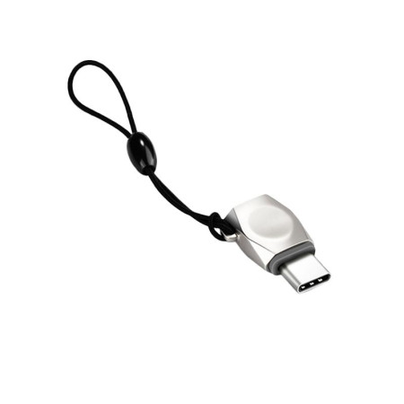 Переходник Hoco UA8 Micro to Type-C USB Pearl nicke (Класс А)