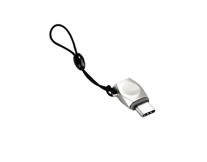 Переходник Hoco UA8 Micro to Type-C, Pearl nicke