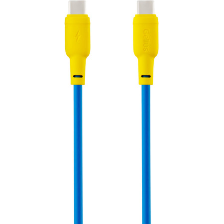 Кабель USB Gelius Full Silicon GP-UCN001CC Type-C/Type-C Yellow/Blue