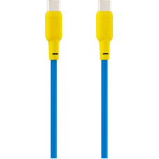 Кабель USB-C Gelius Full Silicon Type-C to Type-C Yellow/Blue (GP-UCN001CC)