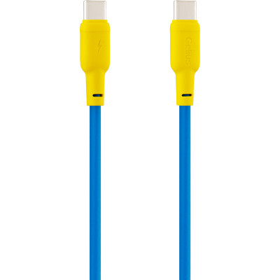 Кабель USB Gelius Full Silicon GP-UCN001CC Type-C/Type-C Yellow/Blue