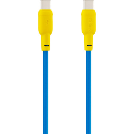Кабель USB Gelius Full Silicon GP-UCN001CC Type-C/Type-C Yellow/Blue