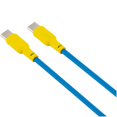 Кабель USB-C Gelius Full Silicon Type-C to Type-C Yellow/Blue (GP-UCN001CC)