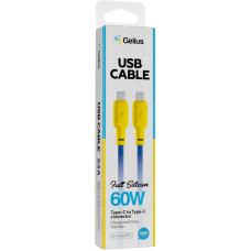 Кабель USB-C Gelius Full Silicon Type-C to Type-C Yellow/Blue (GP-UCN001CC)