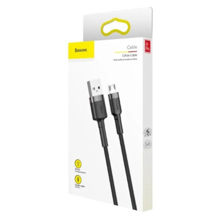 Кабель USB Baseus Cafule MicroUSB (CAMKLF-BG1) (1m) (черный \ Black) (Класс B)