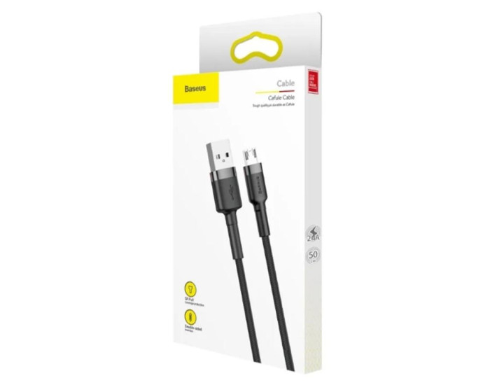 Кабель USB Baseus Cafule USB to Micro (2A/1m) Gray/Black (CAMKLF-BG1)