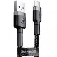 Кабель USB Baseus Cafule Type-C (CATKLF-BG1) (1m) (черный \ Black)