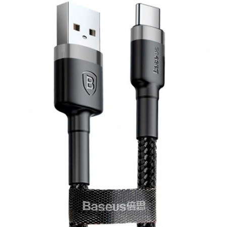 Кабель USB Baseus Cafule Type-C (CATKLF-BG1) (1m) (черный \ Black)