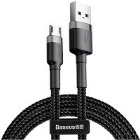 Кабель USB Baseus Cafule MicroUSB (CAMKLF-AG1) Grey/Black 0.5m