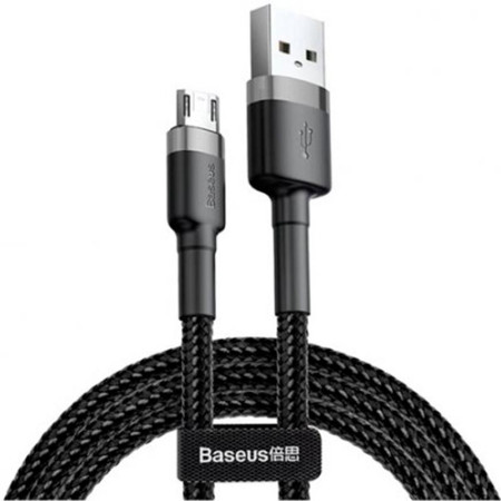 Кабель USB Baseus Cafule MicroUSB (CAMKLF-AG1) Grey/Black 0.5m