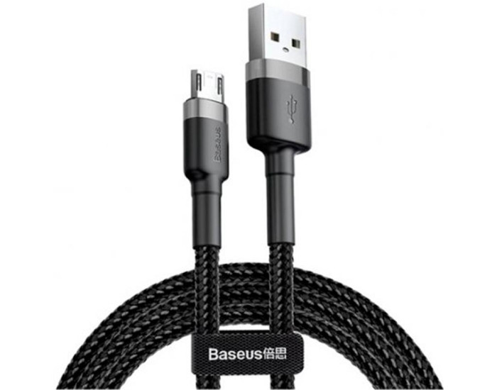 Кабель USB Baseus Cafule USB to Micro (2A/0.5m) Grey/Black (CAMKLF-AG1)