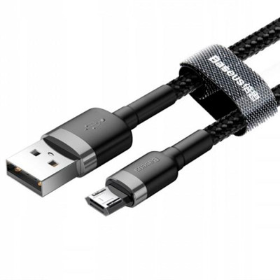 Кабель USB Baseus Cafule MicroUSB (CAMKLF-AG1) Grey/Black 0.5m