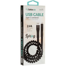 Кабель USB Gelius Pro Spring GP-UC101 Type-C (2.4A) (черный  Black)