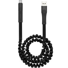 Кабель USB Gelius Pro Spring GP-UC101 Type-C (2.4A) (черный  Black)