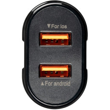 Мережеве зарядний пристрій Gelius Pro Avangard (GP-HC06) з кабелем MicroUSB (2USB, 2.4A) (Чорний  Black)