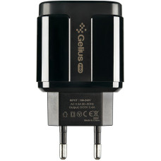 Мережеве зарядний пристрій Gelius Pro Avangard (GP-HC06) з кабелем MicroUSB (2USB, 2.4A) (Чорний  Black)