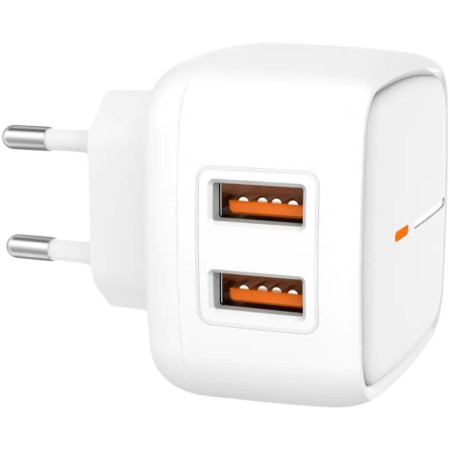 Сетевое зарядное устройство XO L61 (2USB/12W) White