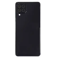 Задня панель корпуси для Samsung A225 Galaxy A22, чорна з склом камери (Оригінал)