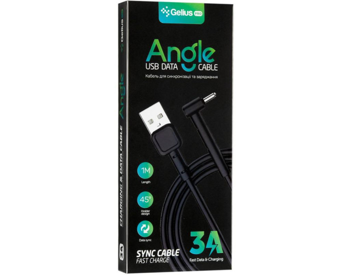Кабель USB Gelius Pro Angle USB to Micro (Black)