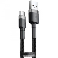 Кабель USB Baseus Cafule Type-C (CATKLF-AG1) (0.5m) Black
