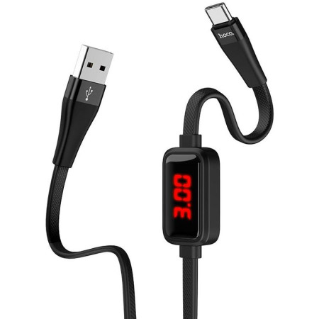 Кабель USB Hoco S4 with Display  type-C 1m (черный \ Black)