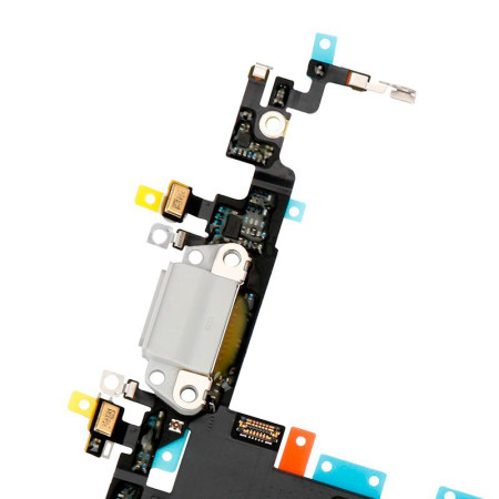 Шлейф для iPhone 8/SE 2020/SE 2022,коннектора зарядки, с микрофоном, белый (Класс C)