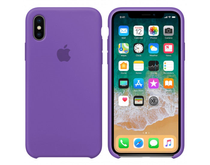 Чехол-силикон оригинал Soft Matte iPhone X/ XS, Lilac