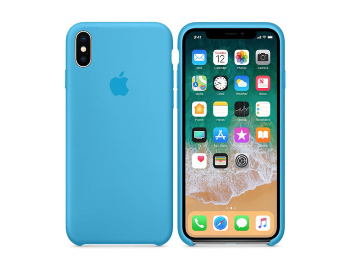 Чехол-силикон оригинал Soft Matte iPhone X/ XS, Blue