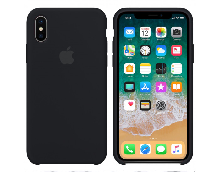 Чехол-силикон оригинал Full Soft Matte iPhone X /XS, Black