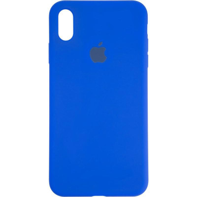 Чехол-силикон оригинал Full Cover Soft Matte iPhone XS Max Sapphire Blue