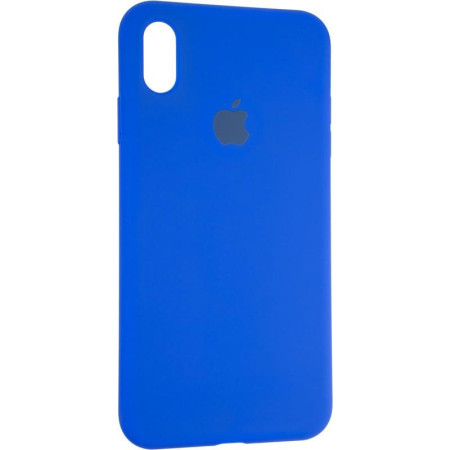 Чехол-силикон оригинал Full Cover Soft Matte iPhone XS Max Sapphire Blue
