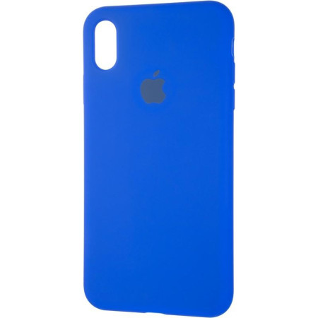 Чехол-силикон оригинал Full Cover Soft Matte iPhone XS Max Sapphire Blue