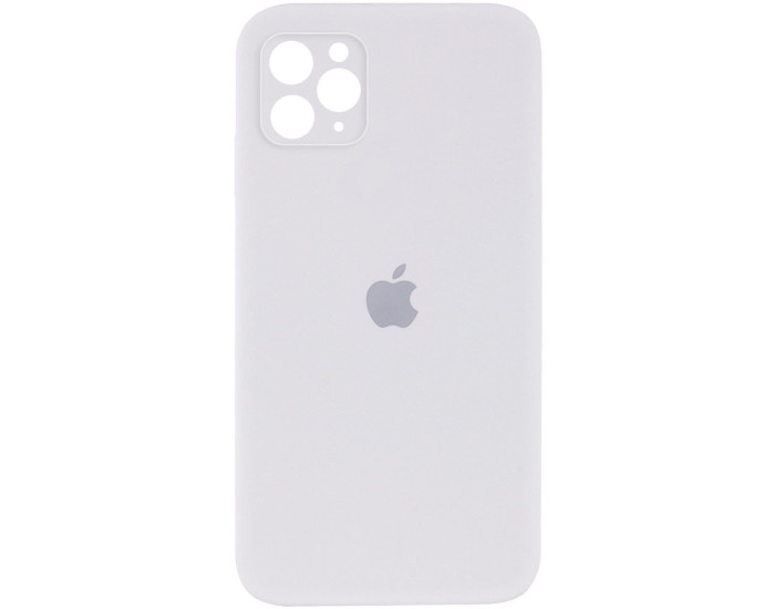 Чехол-силикон оригинал Square Cover Soft Matte Full Camera iPhone 11 Pro Max, White