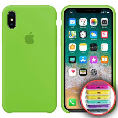 Чехол-силикон оригинал Soft Matte iPhone XR Lime Green
