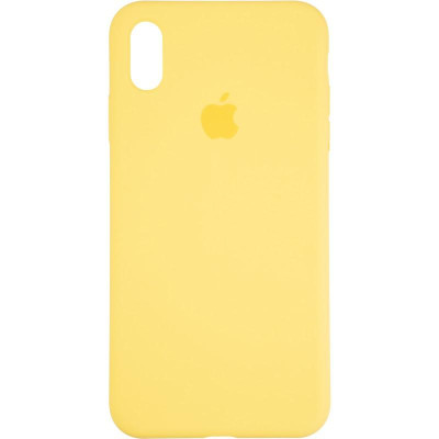 Чехол-силикон оригинал Full Cover Soft Matte iPhone XS Max Canary Yellow (Класс А)