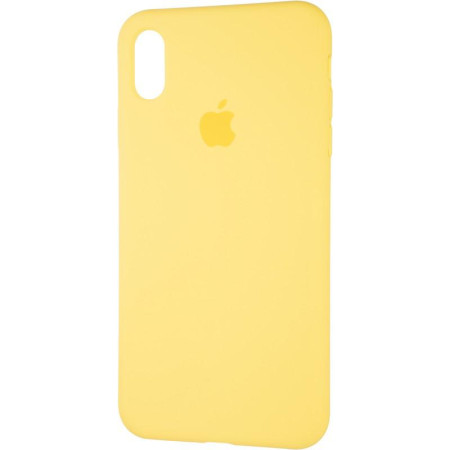Чехол-силикон оригинал Full Cover Soft Matte iPhone XS Max Canary Yellow (Класс B)