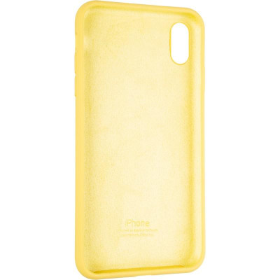Чехол-силикон оригинал Full Cover Soft Matte iPhone XS Max Canary Yellow (Класс А)