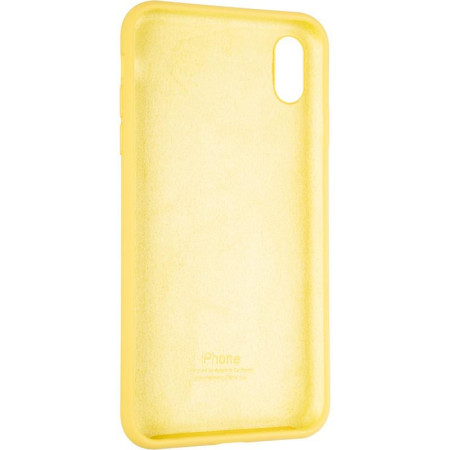 Чехол-силикон оригинал Full Cover Soft Matte iPhone XS Max Canary Yellow (Класс B)