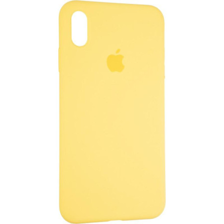 Чехол-силикон оригинал Full Cover Soft Matte iPhone XS Max Canary Yellow (Класс B)