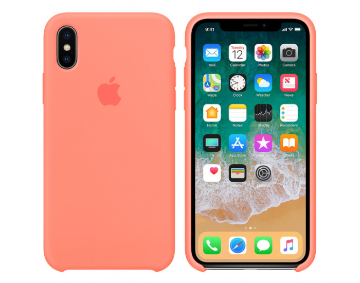 Чехол-силикон оригинал Soft Matte iPhone X/ XS, Peach