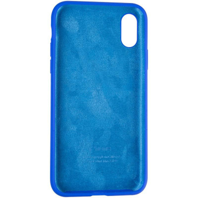 Чехол-силикон оригинал Full Soft Matte iPhone X / XS Sapphire Blue