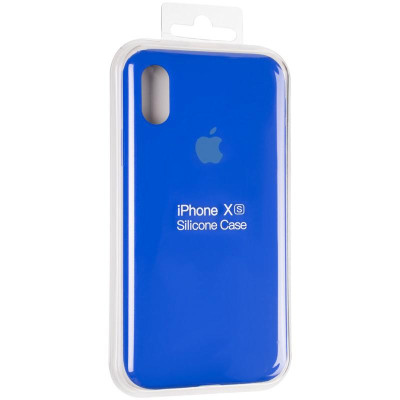 Чехол-силикон оригинал Full Soft Matte iPhone X / XS Sapphire Blue